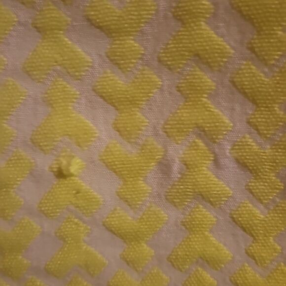 J Crew Neon Yellow and Deep Blue Geometric Print Midi Sheath Dress Size 8P - Picture 3 of 9